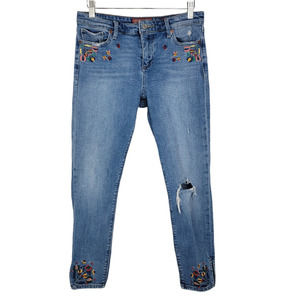 Lucky Brand Ava Skinny Embroidered Blue Denim Jeans 4